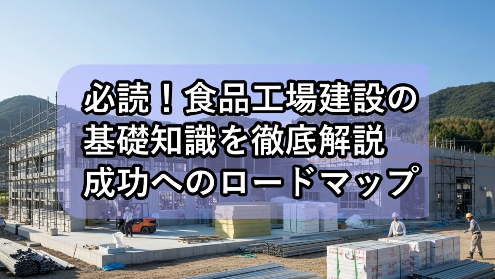 食品工場建設の基礎知識を徹底解説：成功へのロードマップ