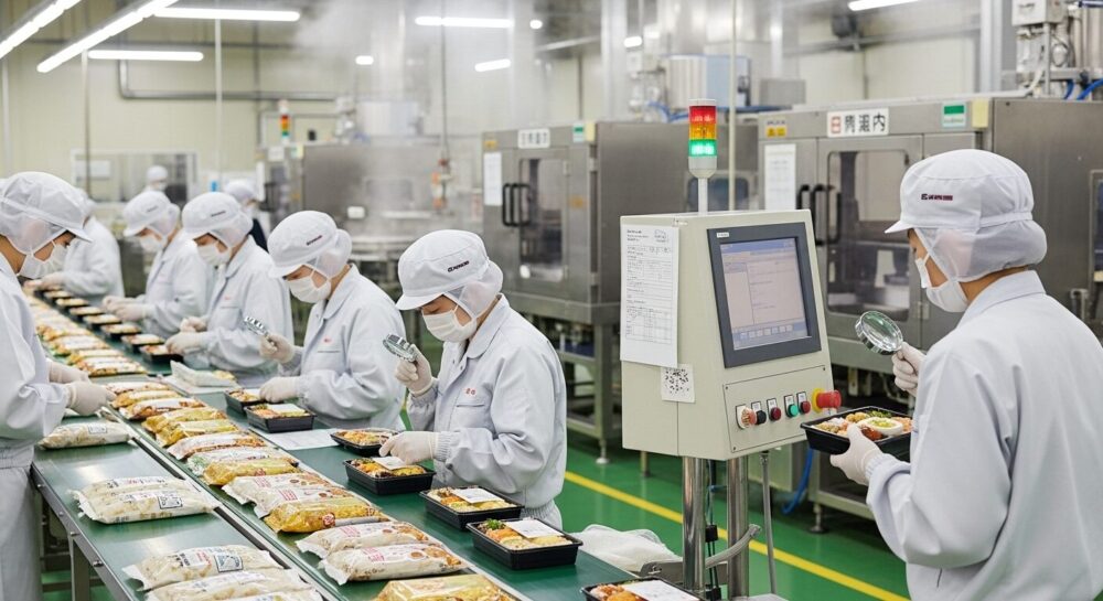 食品工場の検査工程