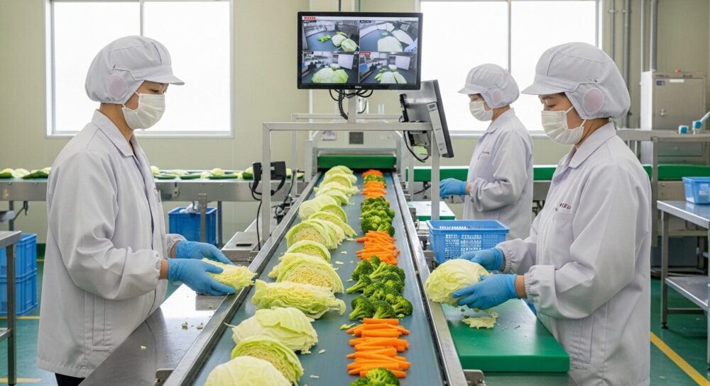 食品工場の検査工程