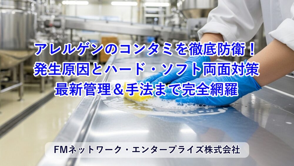 アレルゲンのコンタミを徹底防衛！発生原因からハード・ソフト両面の対策、最新管理手法まで完全網羅
