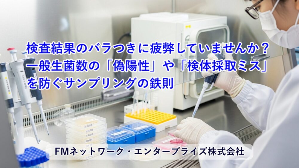 検査結果のバラつきに疲弊していませんか？一般生菌数の「偽陽性」や「検体採取ミス」を防ぐサンプリングの鉄則