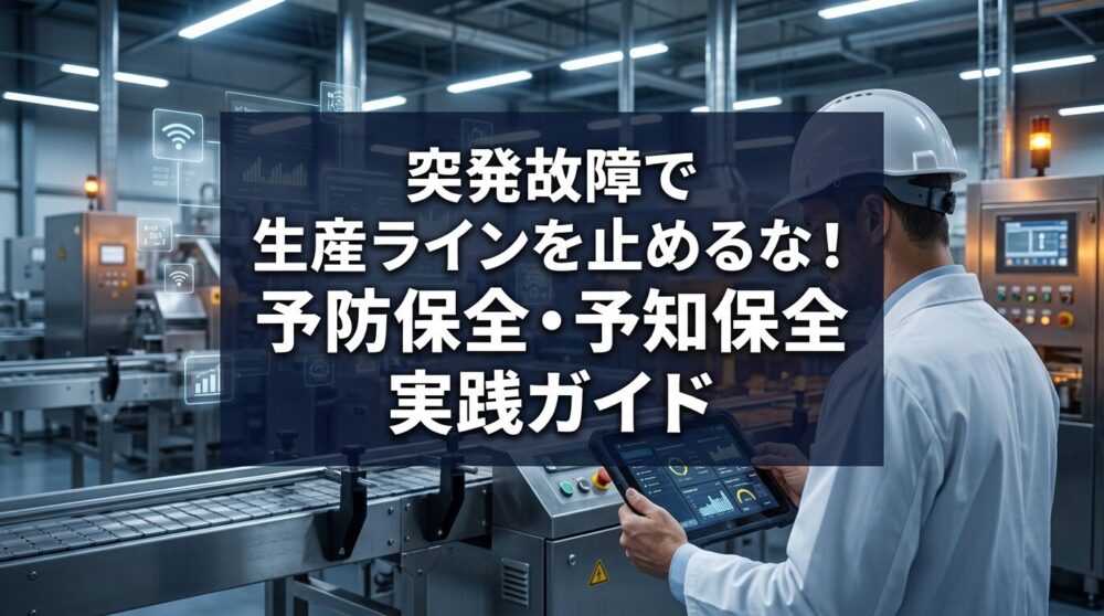 突発故障で生産ラインを止めるな！食品工場の現場責任者が今すぐ始める「予防保全・予知保全」実践ガイド