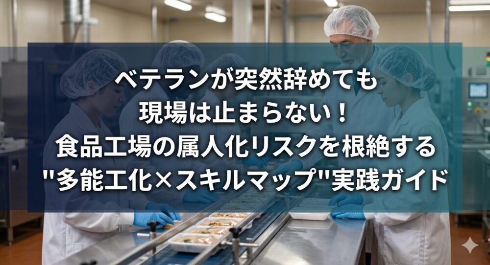「ベテランが突然辞めても現場は止まらない！食品工場の属人化リスクを根絶する"多能工化×スキルマップ"実践ガイド」