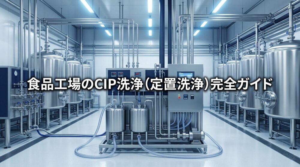 食品工場のCIP洗浄(定置洗浄)完全ガイド|ステンレスタンクと自動洗浄配管