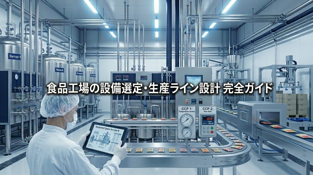 食品工場の設備選定・生産ライン設計 完全ガイド|包装機から省エネ・保全まで