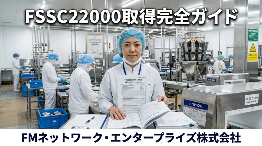 FSSC22000認証書を確認する食品工場の品質管理担当者