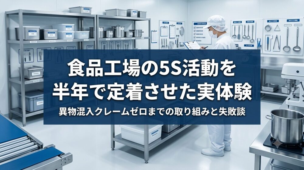 食品工場の5S活動を半年で定着させた実体験｜異物混入クレームゼロまでの取り組みと失敗談