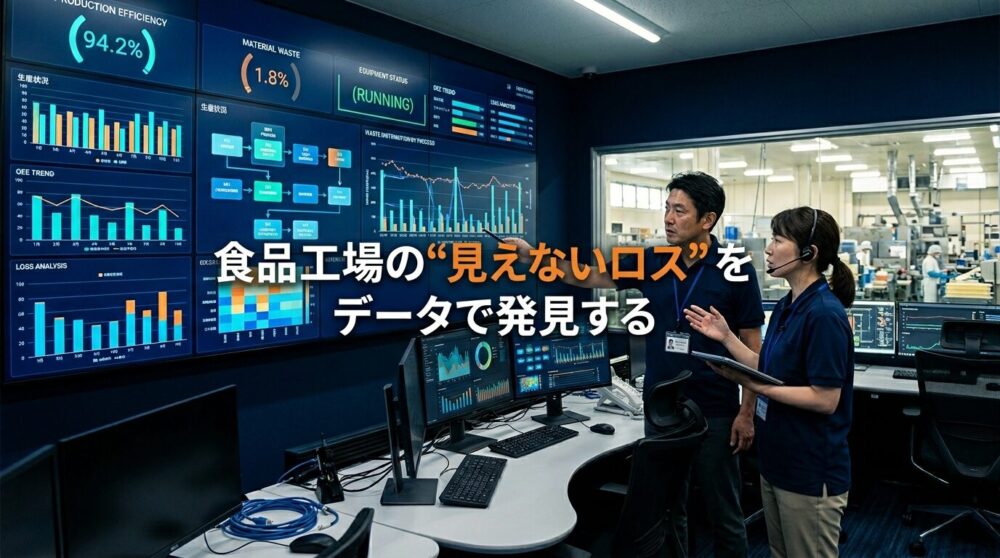 食品工場のデータ可視化ダッシュボード｜稼働率・歩留まり・品質をリアルタイム分析