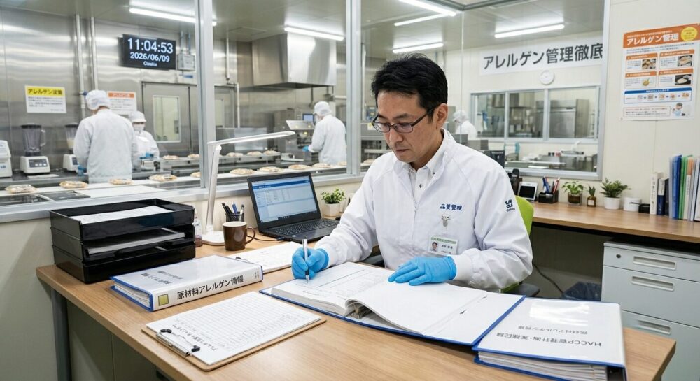 HACCPアレルゲン管理の文書確認作業