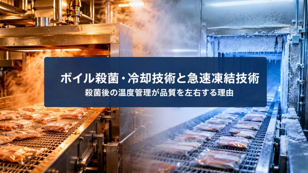 食品工場のボイル殺菌・冷却技術と急速凍結技術ガイド｜殺菌後の温度管理が品質を左右する理由