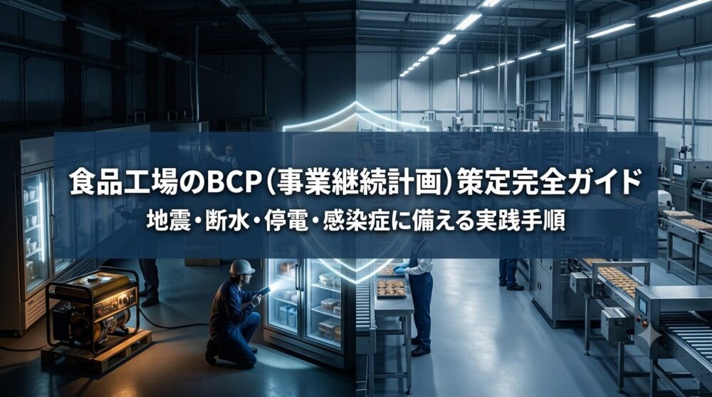 食品工場のBCP(事業継続計画)策定完全ガイド|地震・断水・停電・感染症に備える実践手順