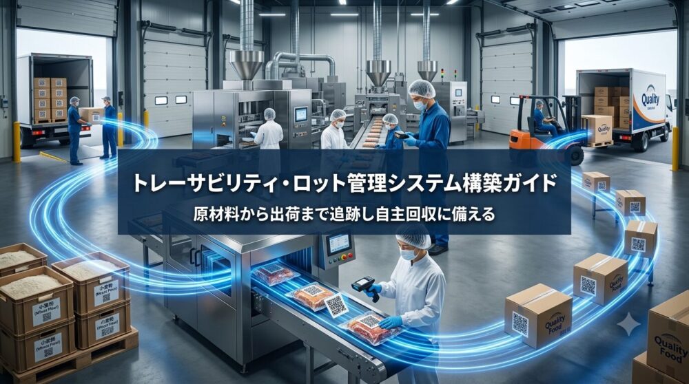 食品工場のトレーサビリティ・ロット管理システム構築ガイド|原材料から出荷まで追跡し自主回収に備える