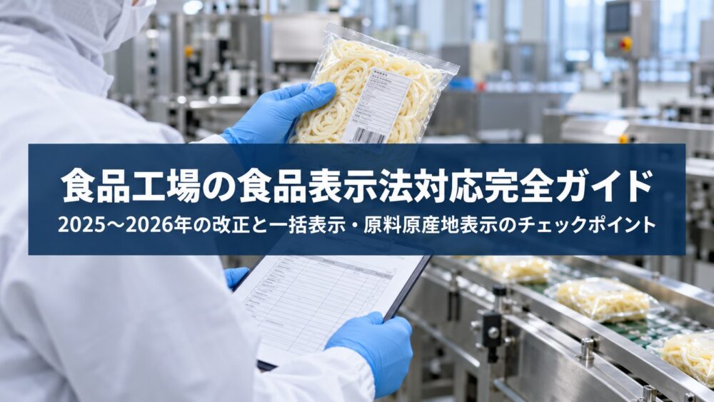 食品工場の食品表示法対応完全ガイド　2025〜2026年の改正と一括表示・原料原産地表示のチェックポイント